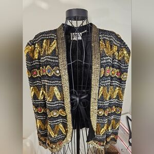 1980S SEQUIN EMBELLISHED SILK JACKET Niteline
